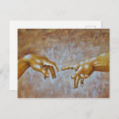 Michelangelo's schepping van Adam Briefkaart (Voorkant / Achterkant)