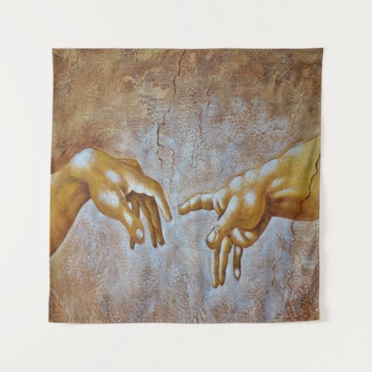 Michelangelo's schepping van Adam Tapestry Wandkleed (Voorkant)