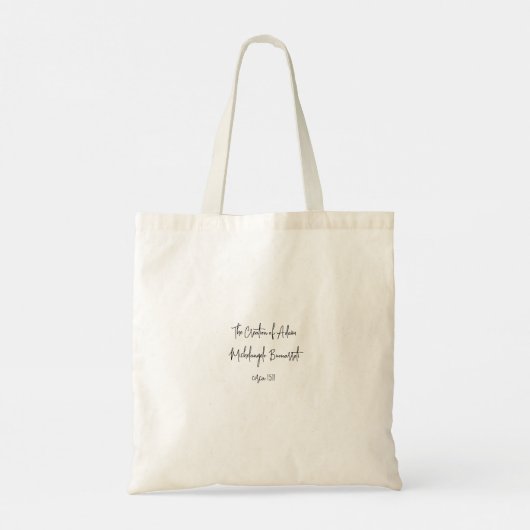 Michelangelo's schepping van Adam Tote Bag (Achterkant)