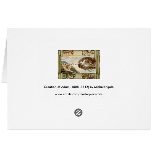 Michelangelo's Schepping van Man (Schepping van Ad (Achterkant Horizontaal)