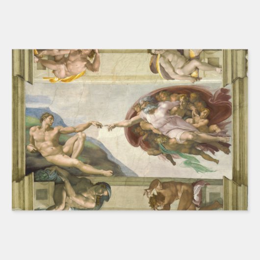 Michelangelo's Schepping van Man (Schepping van Ad Inpakpapier Vel (Voorkant 2)