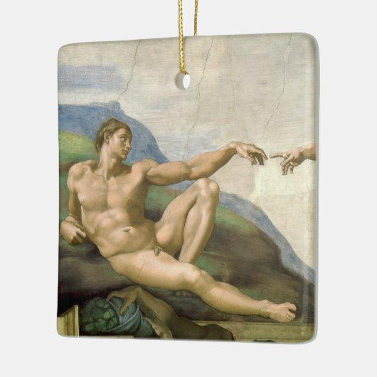 Michelangelo's Schepping van Man (Schepping van Ad Keramisch Ornament (Links)