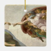 Michelangelo's Schepping van Man (Schepping van Ad Keramisch Ornament (Achterkant)