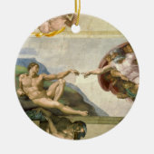 Michelangelo's Schepping van Man (Schepping van Ad Keramisch Ornament (Voorkant)