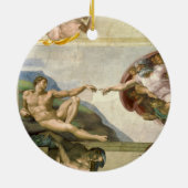 Michelangelo's Schepping van Man (Schepping van Ad Keramisch Ornament (Achterkant)