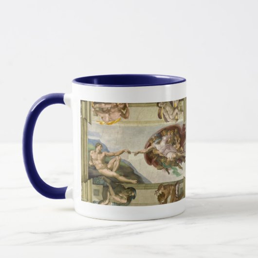 Michelangelo's Schepping van Man (Schepping van Ad Mok (Links)