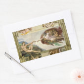Michelangelo's Schepping van Man (Schepping van Ad Rechthoekige Sticker (Envelop)