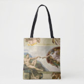 Michelangelo's Schepping van Man (Schepping van Ad Tote Bag (Voorkant)