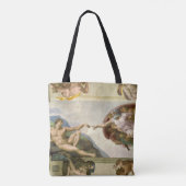 Michelangelo's Schepping van Man (Schepping van Ad Tote Bag (Achterkant)