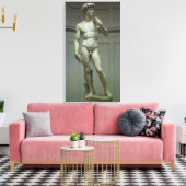 Michelangelo's standbeeld van David Canvas Afdruk (Insitu (Woonkamer))