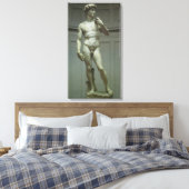 Michelangelo's standbeeld van David Canvas Afdruk (Insitu (Slaapkamer))