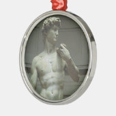 Michelangelo's standbeeld van David Metalen Ornament (Links)