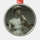 Michelangelo's standbeeld van David Metalen Ornament (Voorkant)