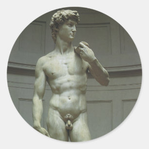 Michelangelo's standbeeld van David Ronde Sticker