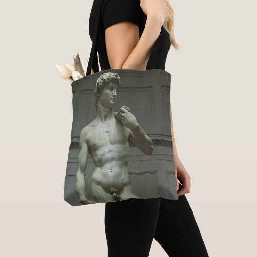 Michelangelo's standbeeld van David Tote Bag (Dichtbij)