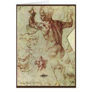 Michelangelo's studie van een Libische Sibille