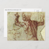 Michelangelo's studie van een Libische Sibille Briefkaart (Voorkant / Achterkant)