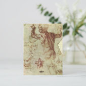 Michelangelo's studie van een Libische Sibille Briefkaart (Staand voorkant)