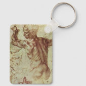Michelangelo's studie van een Libische Sibille Sleutelhanger (Achterkant)