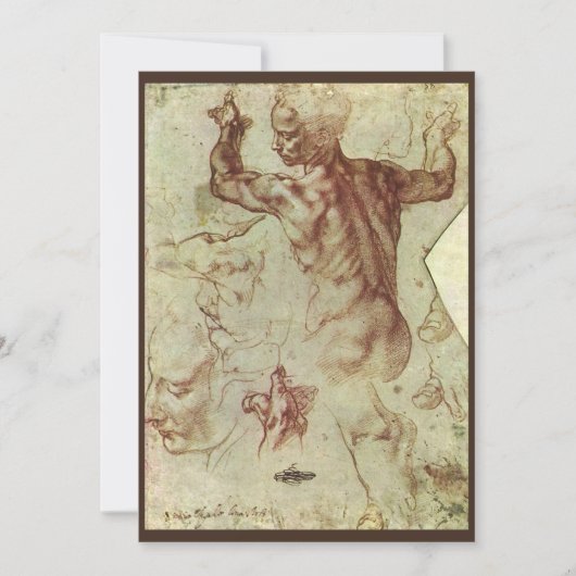 Michelangelo's Studie van een Libische Sibylle (Voorkant)