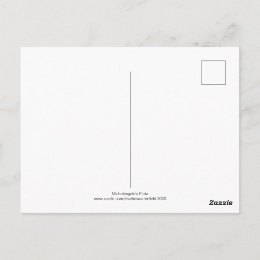 Michelango ... De Pieta Briefkaart (Achterkant)