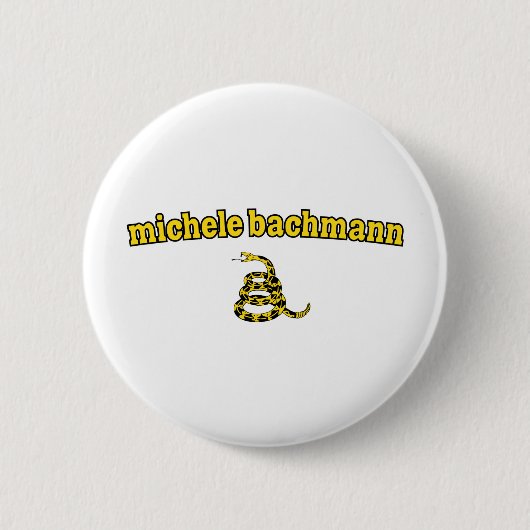 Michele Bachmann Gadsden Snake Ronde Button 5,7 Cm (Voorkant)