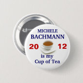 Michele Bachmann is mijn kopje thee Ronde Button 5,7 Cm (Voorkant /achterkant)