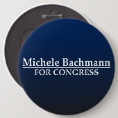 Michele Bachmann voor het Congres Ronde Button 6,0 Cm (Voorkant /achterkant)