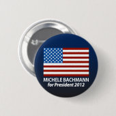 Michele Bachmann voor President 2012 Ronde Button 5,7 Cm (Voorkant /achterkant)