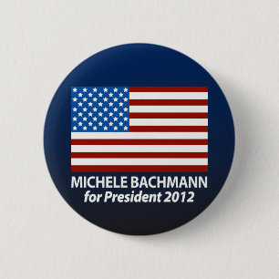 Michele Bachmann voor President 2012 Ronde Button 5,7 Cm