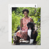 Michele & Bo Obama Briefkaart (Voorkant / Achterkant)