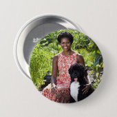 Michele & Bo Obama Ronde Button 7,6 Cm (Voorkant /achterkant)