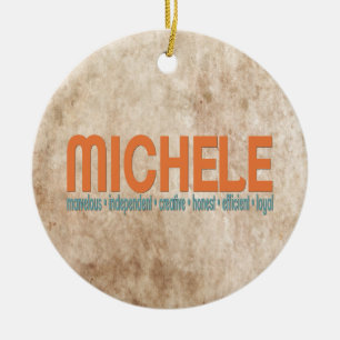 { Michele} Naam Betekenis kerstboomversiering Keramisch Ornament