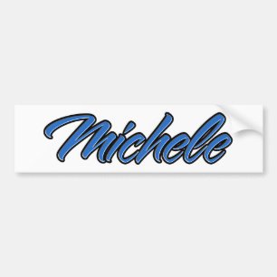 Michele Name blue Aufkleber Sticker Autoaufkleber
