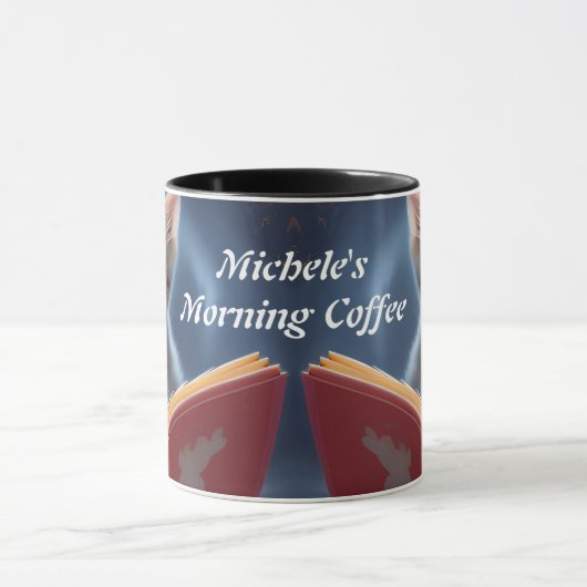 Michele's Morning Coffee Gepersonaliseerde  Mok (Midden)