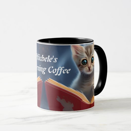 Michele's Morning Coffee Gepersonaliseerde  Mok (Voorkant rechts)