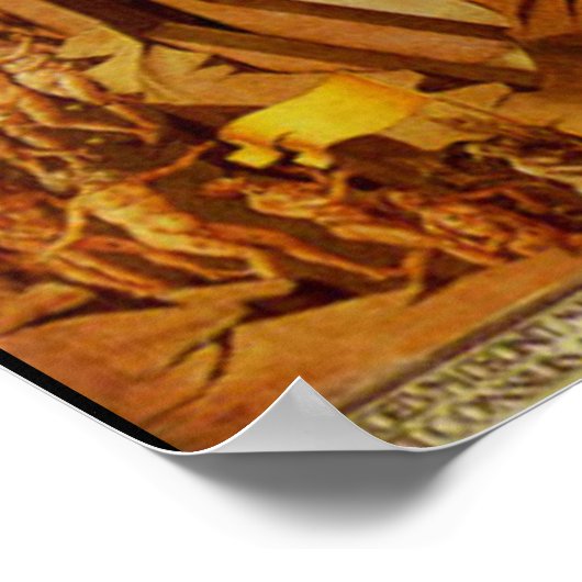 Michelinos Fresco Dante en de Goddelijke Komedie Poster (Hoek)