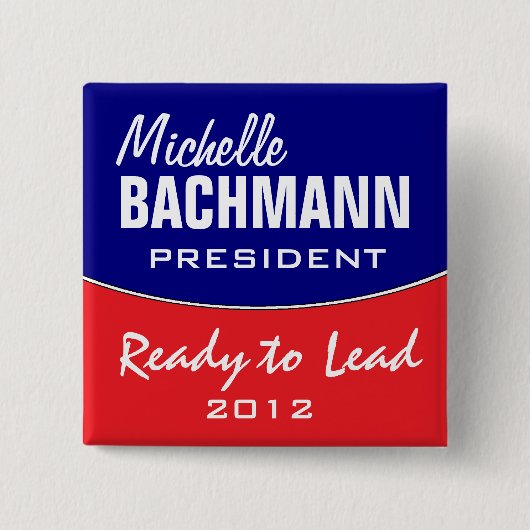 Michelle Bachmann 2012 Vierkante Button 5,1 Cm (Voorkant)