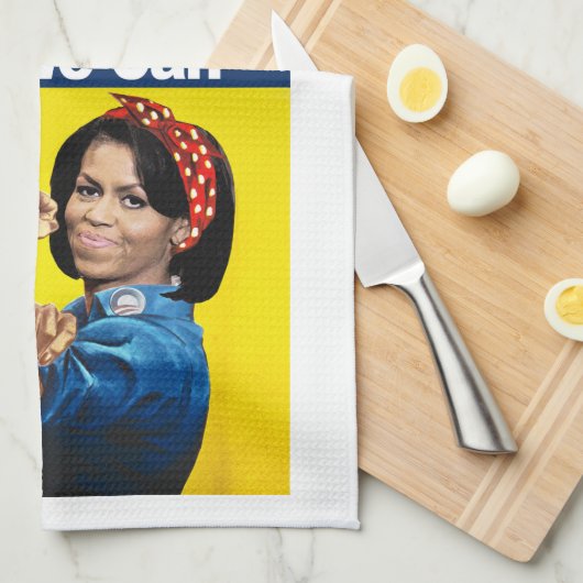 Michelle de Riveter - Ja dat kunnen we.png Theedoek (Quarter Fold)