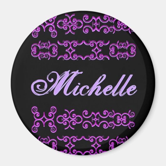 Michelle Designer Naam Magnet (Voorkant)