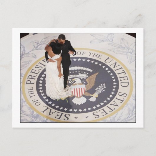 Michelle en Barack Obama Briefkaart (Voorkant)