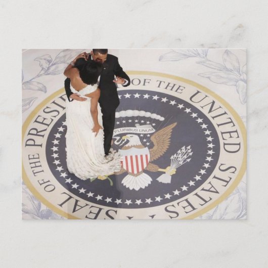 Michelle en Barack Obama Briefkaart (Voorkant)