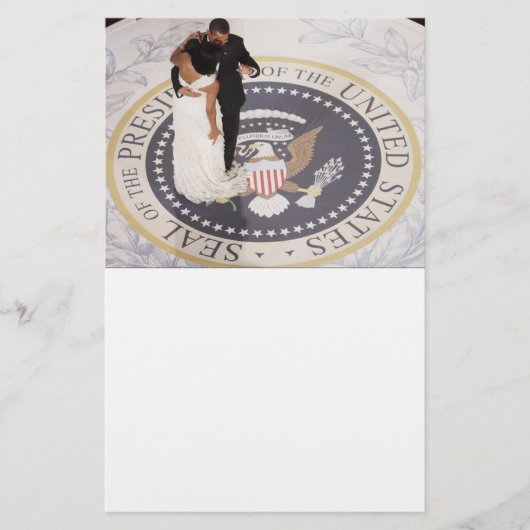 Michelle en Barack Obama Briefpapier (Voorkant)