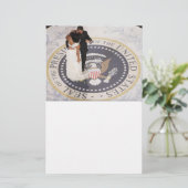 Michelle en Barack Obama Briefpapier (Staand voorkant)
