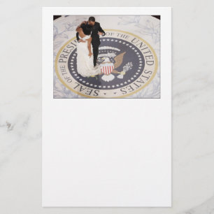 Michelle en Barack Obama Briefpapier
