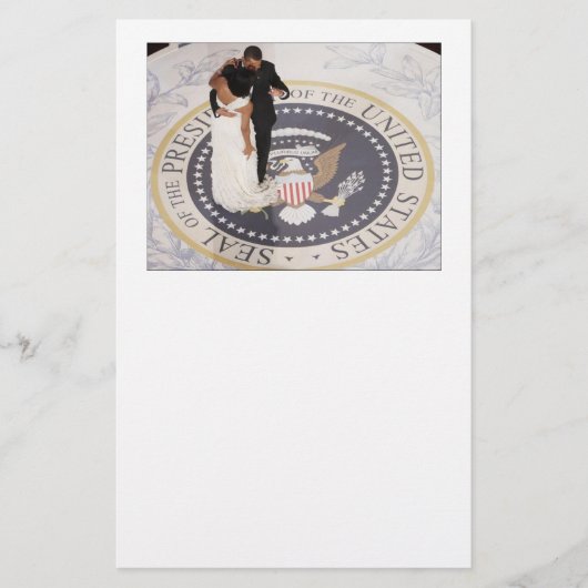 Michelle en Barack Obama Briefpapier (Voorkant)
