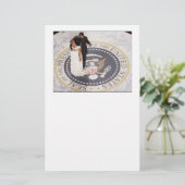 Michelle en Barack Obama Briefpapier (Staand voorkant)