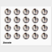 Michelle en Barack Obama Ronde Sticker (Vel)