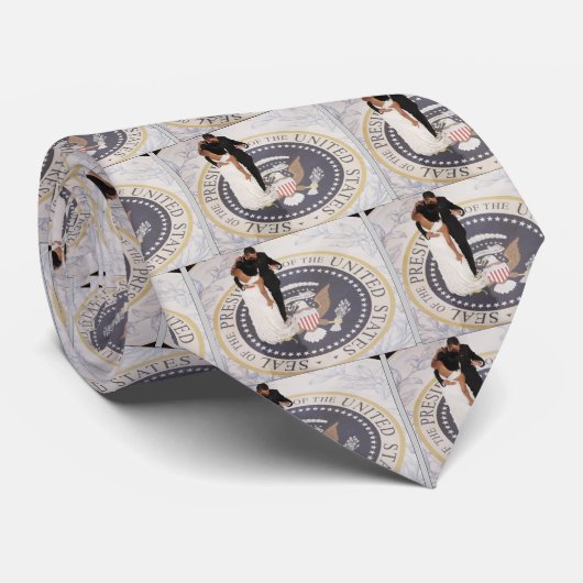 Michelle en Barack Obama Stropdas (Opgerold)