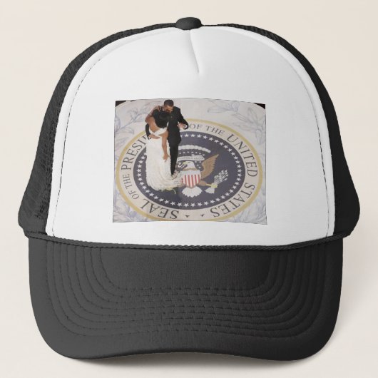 Michelle en Barack Obama Trucker Pet (Voorkant)
